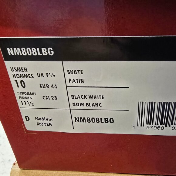 NB Numeric Tiago Lemos 808 Light Black/Gum NM808LBG Mens 10 Skateboarding NEW - Picture 10 of 15